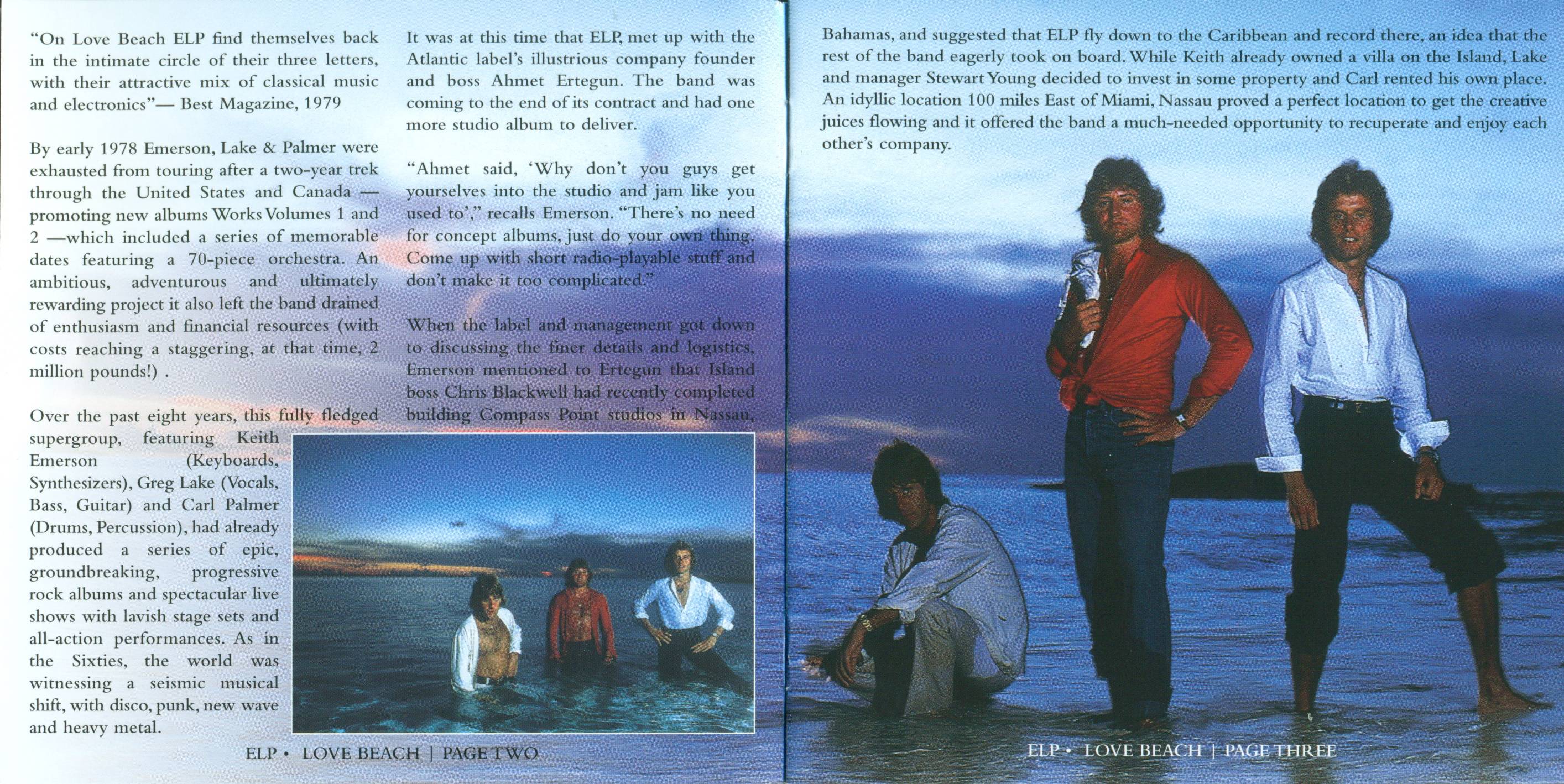 Emerson, Lake and Palmer Love Beach [Booklet02 fr]